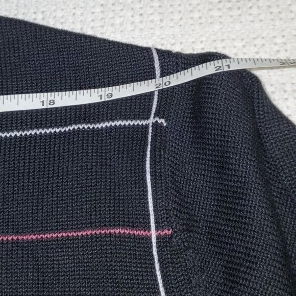 Byron Nelson Crewneck 79% Silk Aysymetrical Design Embroidered Sz L Sweater - Picture 9 of 10